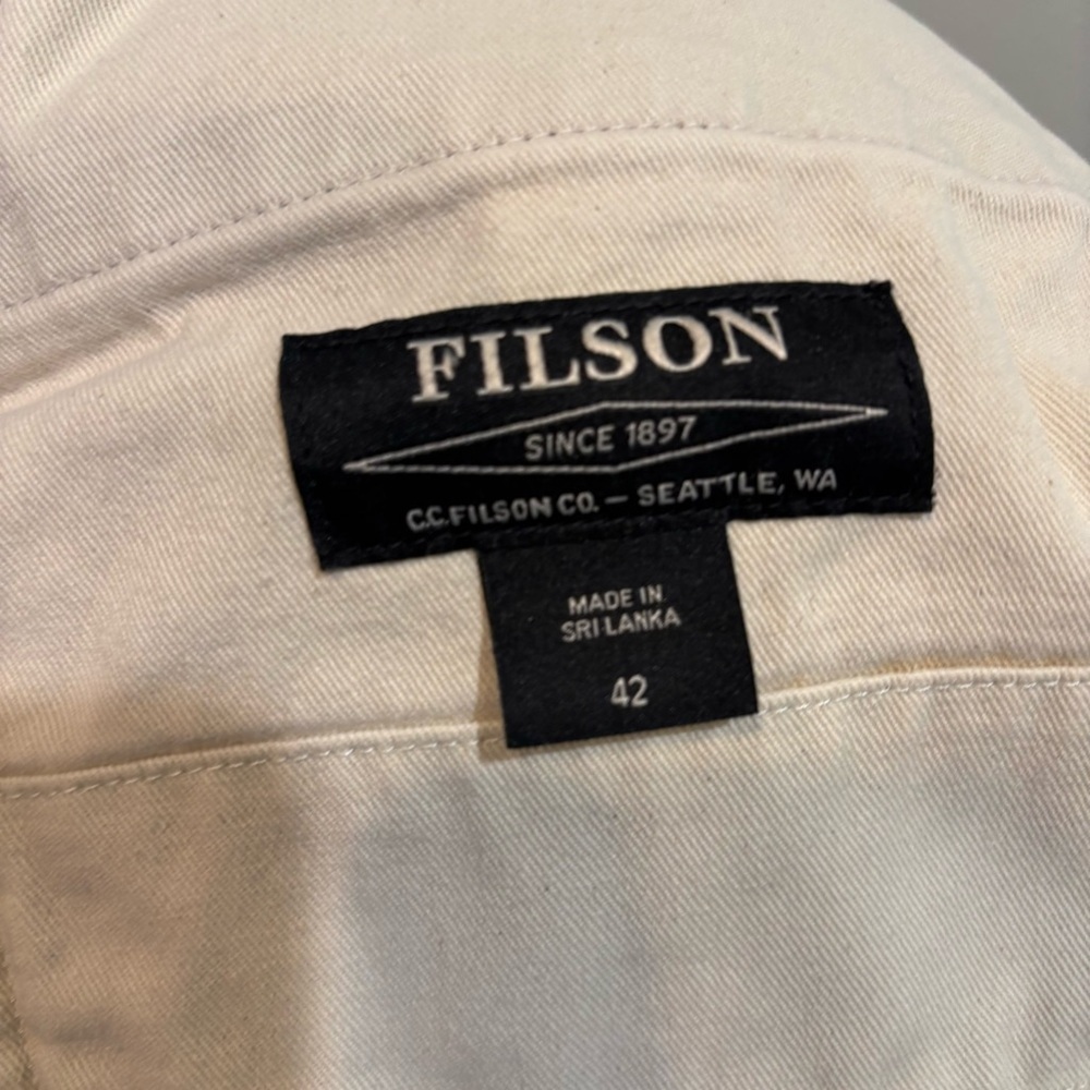 Filson Dry Tin Cloth Canvas Work Pants Men’s Size 42 - Picture 2 of 15